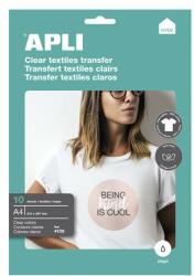 APLI Fólia, vasalható, A4, tintasugaras nyomtatóba, fehér pólóhoz, APLI (04128) - treewell