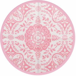  Vidaxl rózsaszín polipropilén kültéri szőnyeg Ø120 cm 368502