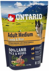 ONTARIO Dog Adult Medium Bárány és rizs 0, 75 kg - mall - 2 281 Ft