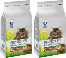 Perfect Fit Natural Vitality - hrană uscată completă pentru pisici adulte, cu carne de vită și pui - 2x6kg