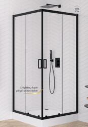 Roltechnik Zuhanykabin, Roltechnik New Trendy-Suvia Black 90x90, zuhanytálcával ZS-0012, szögletes zuhanykab