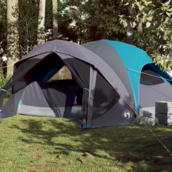 vidaXL 6 személyes kék vízálló családi sátor (94638) - pepita
