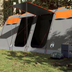 vidaXL 10 személyes szürke/narancssárga vízálló alagút családi sátor (94621) - pepita