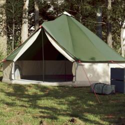 vidaXL 6 személyes zöld vízálló tipi családi sátor (94585)