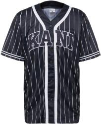 Karl Kani Póló 'Serif Pinstripe' fekete, Méret XL