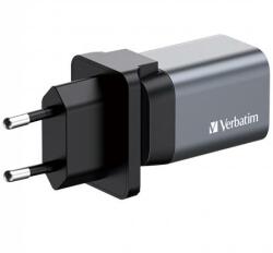Verbatim Hálózati töltő, 1xUSB-C PD (35W), USB-A QC 3.0, EU/UK/US, GaN, VERBATIM (32200)