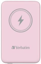 Verbatim Hordozható akkumulátor, vezeték nélküli töltés, 10000 mAh, VERBATIM MCP-10, rózsaszín (32248) - irodaszermost
