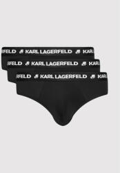 Karl Lagerfeld Set 3 perechi de slipuri Logo 211M2103 Negru