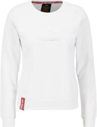 Alpha Industries New Basic Sweater Woman Foil Print - white/metal silver