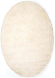  Sierra Ivory Oval, ekrü, ovális bársonyos felületű, kézi csomózású prémium szőnyeg 160x230 cm