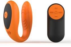 Guilty Toys Vibrator Uranus, 7 Moduri Vibratii, 4 Intensitati, Silicon, USB, Remote Control, Portocaliu/Negru, Guilty Toys, Cosmic Love Vibrator