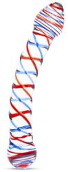 Passion Labs Dildo Swirl Double Head, Sticla Premium, 20 cm, Passion Labs, Glass Series Dildo