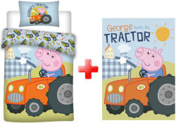 Javoli Peppa malac George's Tractor gyerek ágyneműhuzat és polár takaró szett (JVL0156)