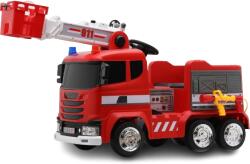 Hollicy Masinuta de pompieri electrica pentru copii, Kinderauto B911, 140W, 12V-10Ah, bluetooth, rosie