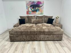 MobAmbient Canapea reconfortantă material plușat 235 x 165 cm - model COZY Canapea