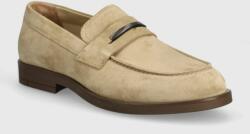 Calvin Klein velúr mokaszin MOCCASIN SUEDE bézs, férfi, HM0HM01469 - bézs Férfi 42