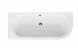 Besco Cada baie asimetrica alba, acril, 170 x 75 cm, orientare stanga, Besco Avita (WAV-170-NL)