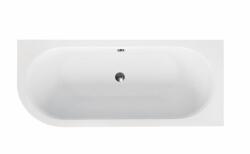 Besco Cada baie asimetrica alba, acril, 160 x 75 cm, orientare dreapta, Besco Avita (WAV-160-NP)