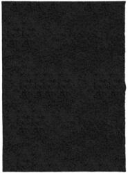 vidaXL PAMPLONA fekete magas szálú bolyhos modern szőnyeg 140 x 200 cm 375279