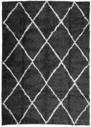 vidaXL PAMPLONA fekete és krém bolyhos modern szőnyeg 240 x 340 cm 375417