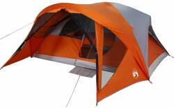 vidaXL 6 személyes szürke és narancssárga vízálló családi sátor 94639