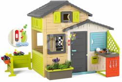 Smoby Căsuța Prietenilor cu o grădină de ierburi lângă bucătărie Friends House Evo Playhouse Smoby extensibilă în culori elegante (SM810228-1V) Casuta pentru copii