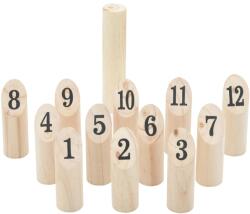 vidaXL Игрален комплект Kubb от 13 части с чанта за носене бор масив (4008440)