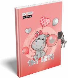 Lizzy Card Tiny Hippo vízilovas emlékkönyv lakattal - A5 (LIZ-24140263)