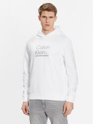 Calvin Klein Bluză Contrast Line Logo K10K111569 Alb Regular Fit