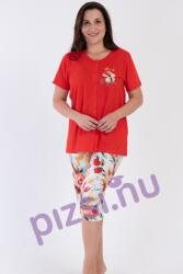 Vienetta Extra méretű halásznadrágos gombos női pizsama (NPI9056 1XL)