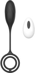 Mokko Toys Ou Vibrator Elia Love Egg, 10 Moduri Vibratii, Remote Control, Silicon, USB, Negru, 21.4 cm, Mokko Toys, Velvet Obsession