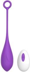 Mokko Toys Ou Vibrator Belle Love Egg, 10 Moduri Vibratii, Remote Control, Silicon, USB, Violet, 20.4 cm, Mokko Toys, Velvet Obsession