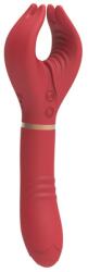 Passion Labs Vibrator Lothus, 7+7 Moduri Vibratii, Silicon, USB Magnetic, Rosu, 21.5 cm, Passion Labs, Sensations Vibrator