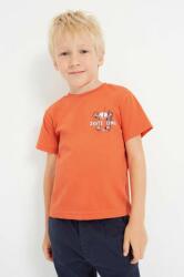 MAYORAL gyerek pamut póló narancssárga, nyomott mintás - narancssárga 128 - answear - 4 390 Ft
