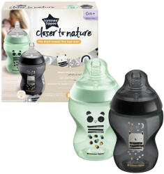 Tommee Tippee Closer to Nature 2x340 ml Ollie bagoly és Pip panda