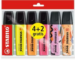 STABILO Szövegkiemelő STABILO Boss 4+2 darabos
