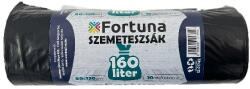 Fortuna Szemeteszsák FORTUNA 160L fekete 80x120 cm 10 db/tekercs - papiriroszerplaza