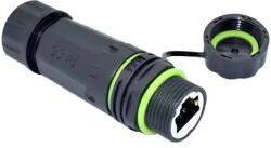It Fast Oqs Cupla de retea RJ45 Cat. 6 Gigabit, pentru exterior cu capac protectie, waterproof IP68, Negru (ITFAST56)