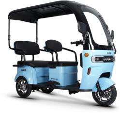 KUBA Tricicleta electrica KUBA OPTIMUS MAX cu cabina autonomie 60 km viteza maxima 25 km/h putere 1000W acumulatori 72V/20Ah nu necesita permis (KUBAOPTIMUSMAX-Albastru) - agromoto