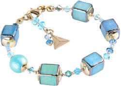 Lampglas Brățară elegantă Turquoise Beauty din perle Lampglas BCU51