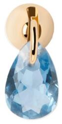 PDPAOLA Cercel single elegant placat cu aur cu zirconiu Blue Lily Gold PG01-202-U