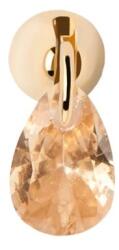 PDPAOLA Cercel single elegant placat cu aur cu zirconiu Peach Lily Gold PG01-204-U