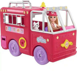 Mattel Barbie Chelsea baba szétnyitható tűzoltóautóval készlet (HCK73) - morzsajatekbolt