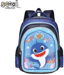 S-Cool Ghiozdan ergonomic S-COOL SC2548, Motiv shark 3D, Albastru (SC2548)