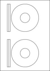 GENTLE УНИВЕРСАЛНИ ЕТИКЕТИ ЗА CD ROM С ДИАМЕТЪР 116 mm - 2 броя на лист - 100 листа - PN BR0008 - OUTLET - GENTLE (700 LABBR0008)
