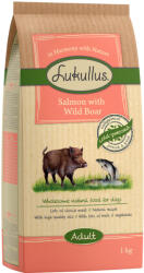 Lukullus Lukullus Preț special! Adult hrană uscată sau umedă câini - 1 kg Somon și porc mistreț (hrană uscată)