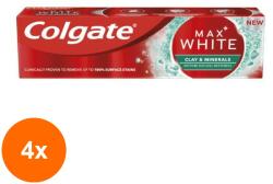 Colgate Set 4 x Pasta de Dinti Colgate Max White Clay & Minerals, 75 ml