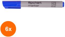 KOH-I-NOOR Set 6 x Marker Flipchart, Albastru (HOK-6xKH-K1405-17A)