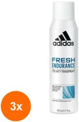 Adidas Set 3 x Deodorant Spray Adidas, Fresh Endurance, Femei, 150 ml