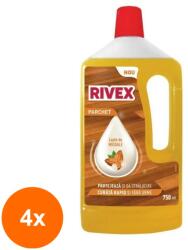Rivex Set 4 x Solutie pentru Curatarea Parchetului Rivex, Migdale, 750 ml (ROC-4xMAG1011154TS)